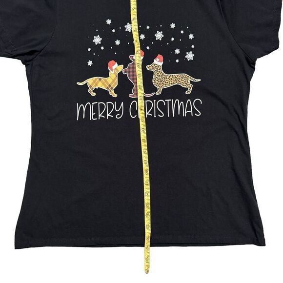 Port & Company Dachshund Doxie Dog Merry Christmas Cotton T-Shirt Tee Size XL - Picture 8 of 8